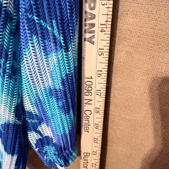 Alfred Dunner Blue & Teal Floral Open Cardigan - Picture 6 of 7